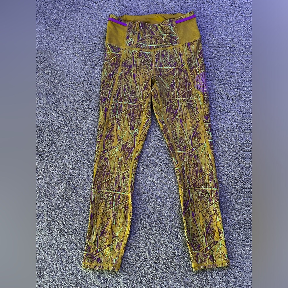 Stylish Yellow and Purple Women's Pants